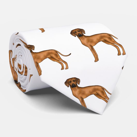 Cravate Rhodesian Ridgeback Brown Africain Lion Dog Motif (Roulé)
