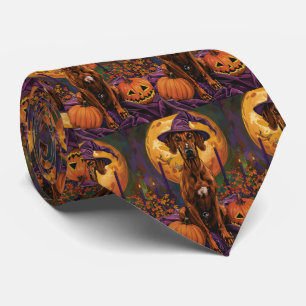 Cravate Rhodesian Ridgeback Chien Halloween sorcier Citrou