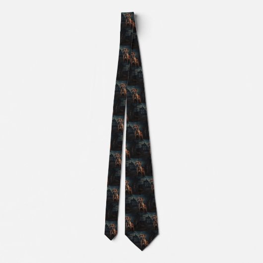 Cravate Rhodesian Ridgeback Halloween effrayant (Dos)
