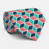 Cravate rhombus et cubes 3D (Roulé)