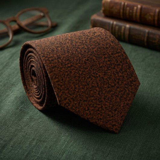 Cravate Rich Terracotta Tweed