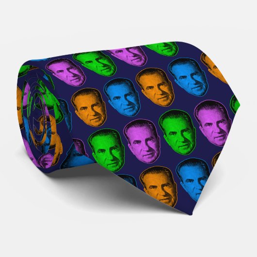 Cravate Richard Nixon en couleur vive (Roulé)