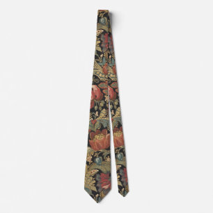 Cravate Riche brocart de tapisserie florale antique victor