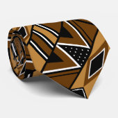 Cravate riche et culturel de l'Afrique Brown de Bo (Roulé)