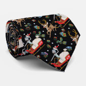 Cravate Rick et Morty | Christmas Reindeer Sleigh Motif (Roulé)