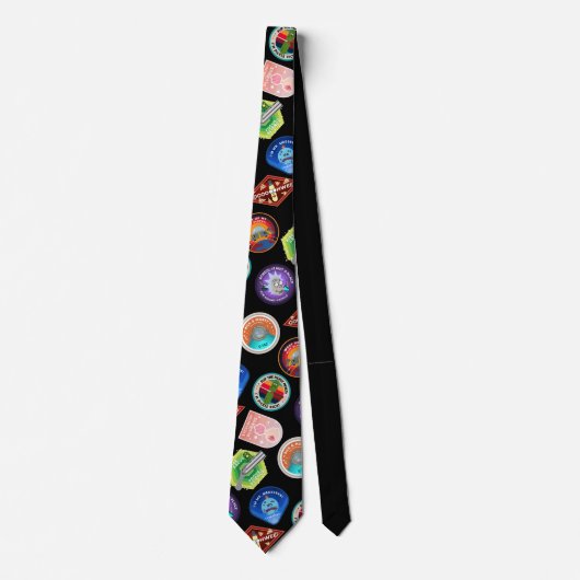 Cravate RICK ET MORTY™ | Motif des patchs d'espace externe (Devant)