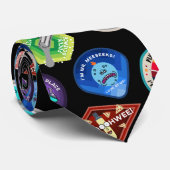 Cravate RICK ET MORTY™ | Motif des patchs d'espace externe (Roulé)