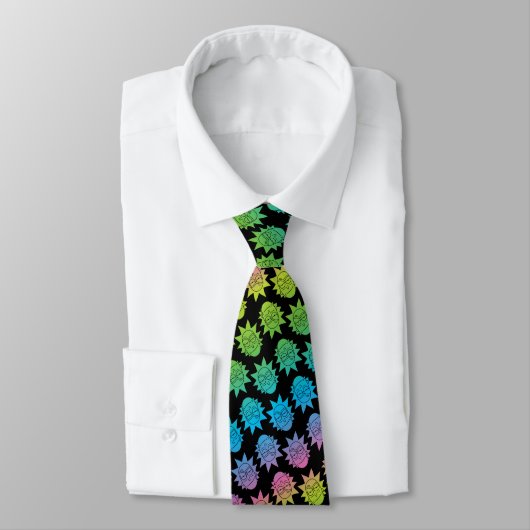Cravate RICK ET MORTY™| motif Rainbow Rick Head (Attaché)