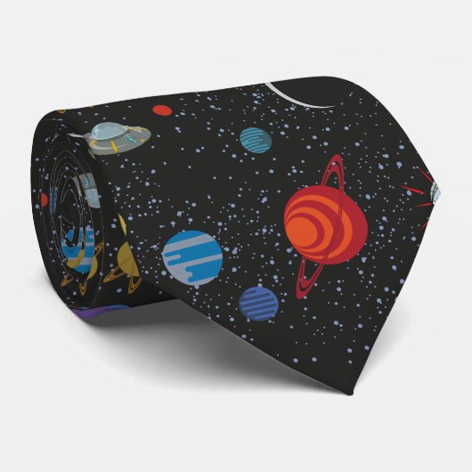 Cravate RICK ET MORTY™ | Motif spatial (Roulé)