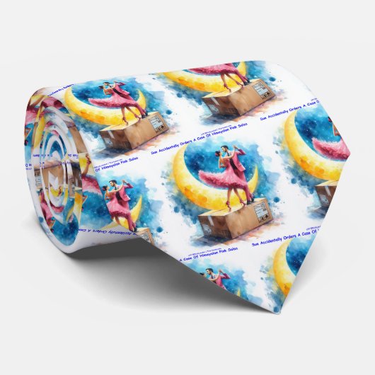 Cravate Rick London Pink Himalayan Salsa drôle (Roulé)