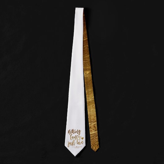 Cravate Rien De Fancy Juste Amour | Micro Mariage Gold Hea