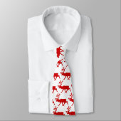 Cravate Rindeer rouge / Silhouette caribou (Attaché)