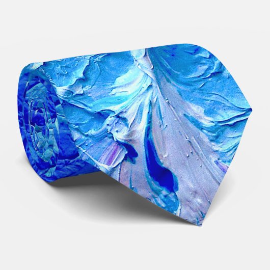 Cravate "Riptide #1" Peinture à l'huile (Roulé)