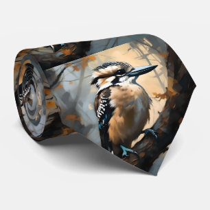 Cravate Rires de charme : Kookaburra dans peinture à huile