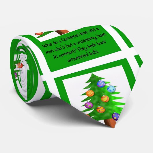 Cravate Rires de vasectomie de Noël (Roulé)