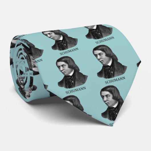 Cravate Robert Schumann, noir (Roulé)