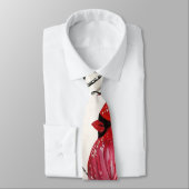 Cravate Robins rouges hiver (Attaché)