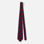 Cravate Robinson Clan Tartan Navy Blue and Red Plaid (Devant)