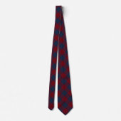 Cravate Robinson Clan Tartan Navy Blue and Red Plaid (Dos)