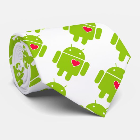 Cravate Robot Android avec mode de coeur (Roulé)
