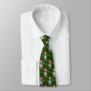 Cravate Robot Trombone Santa Hat