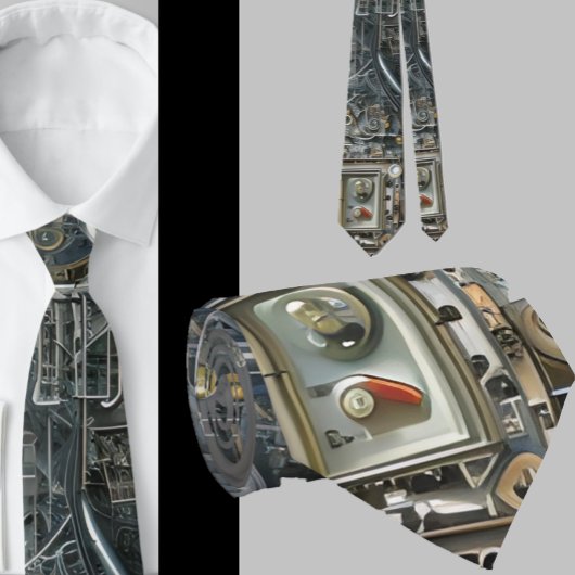 Cravate Robotique Geek Nerdy Machine technologique
