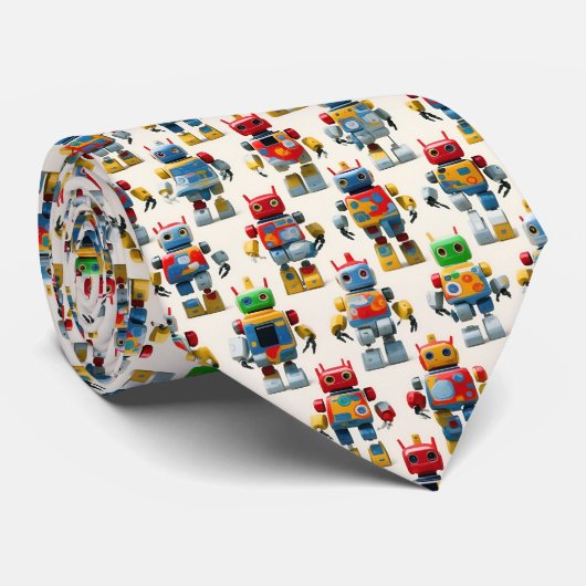 Cravate Robots de jouets (Roulé)