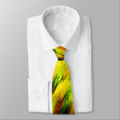 Cravate Robuste teinté du rouge au jaune, un peu vert (Attaché)