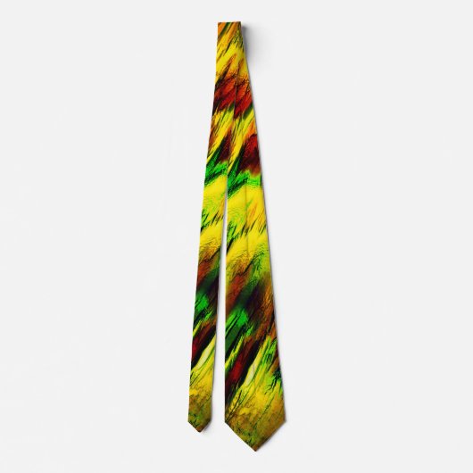 Cravate Robuste teinté du rouge au jaune, un peu vert (Dos)