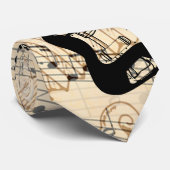 Cravate Rock and Roll Guitar Sound Wave (Roulé)