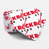 Cravate Rock star electric guitar (Roulé)