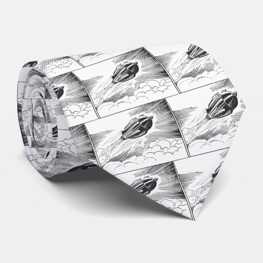 Cravate Rocket de vaisseau spatial de science-fiction vint (Roulé)