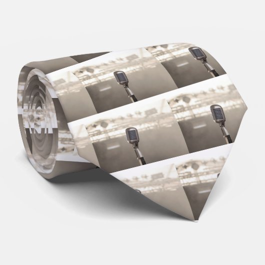 Cravate Rocks And Roll Microphone (Roulé)