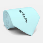 Cravate Rod d'Asclepius [symbole médical] (Roulé)