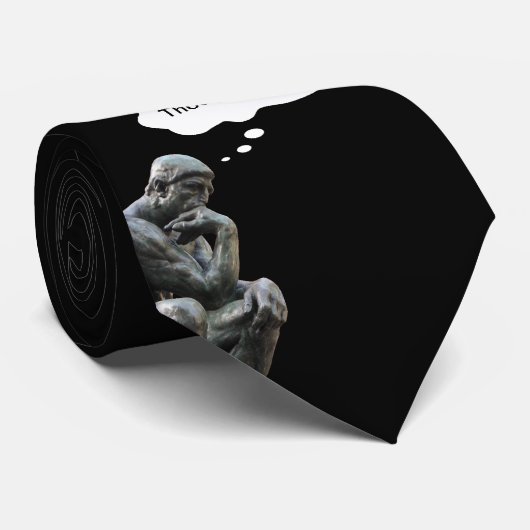 Cravate Rodin's Thinker - Add Your Custom Thought (Roulé)