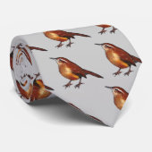 Cravate Roitelet de Caroline au pastel d'huile : Oiseau, (Roulé)