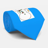 Cravate Rolig julslips med snögubbe (Roulé)