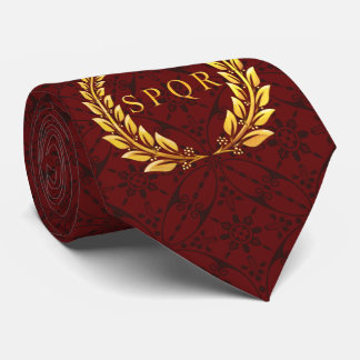 Cravate romaine de laurier de SPQR avec le motif