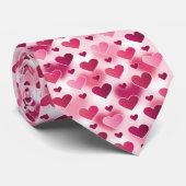 Cravate Romantic Pink Hearts Thème de la Saint-Valentin Mo (Roulé)
