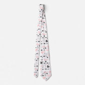 Cravate Romantic Valentine Tie Hand Drawn Heart Design (Dos)
