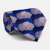 Cravate Romantique élégante couleur rose blanc pastel (Roulé)