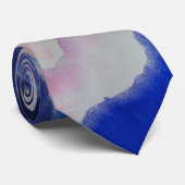 Cravate Romantique élégante couleur rose blanc pastel (Roulé)