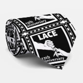 Cravate Romantique main main 13e anniversaire de mariage (Roulé)