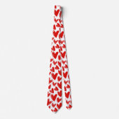 Cravate Romantique Red Love Hearts Motif Saint Valentin (Devant)