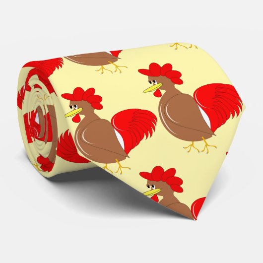 Cravate Rooster design (Roulé)