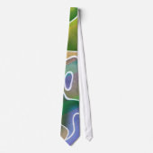 Cravate Rose Abstrait, violet, vert, bleu et blanc (Devant)