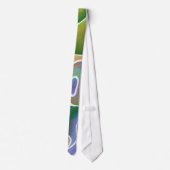Cravate Rose Abstrait, violet, vert, bleu et blanc (Dos)