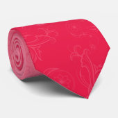 Cravate rose Abstraite (Roulé)