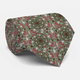 Cravate Rose   Art fractal rouge et vert