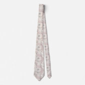 Cravate Rose Blanc Or Gris Marbre Élégant Classique Formel (Devant)
